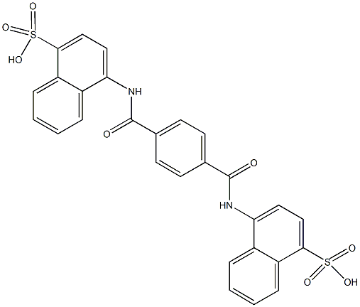 4-[(4-{[(4-sulfo-1-naphthyl)amino]carbonyl}benzoyl)amino]-1-naphthalenesulfonic acid 구조식 이미지