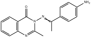 3-{[1-(4-aminophenyl)ethylidene]amino}-2-methyl-4(3H)-quinazolinone 구조식 이미지