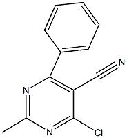 4-chloro-2-methyl-6-phenyl-5-pyrimidinecarbonitrile Structure