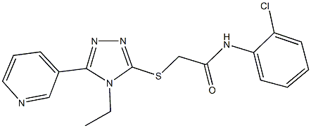 N-(2-chlorophenyl)-2-[(4-ethyl-5-pyridin-3-yl-4H-1,2,4-triazol-3-yl)sulfanyl]acetamide Structure