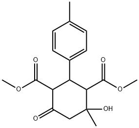dimethyl 4-hydroxy-4-methyl-2-(4-methylphenyl)-6-oxocyclohexane-1,3-dicarboxylate Structure