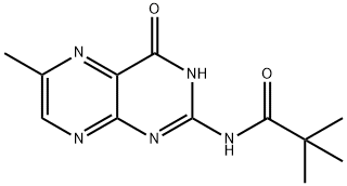 2,2-dimethyl-N-(6-methyl-4-oxo-3,4-dihydro-2-pteridinyl)propanamide 구조식 이미지