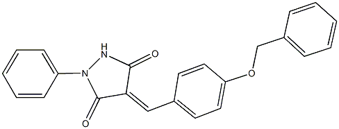 4-[4-(benzyloxy)benzylidene]-1-phenyl-3,5-pyrazolidinedione 구조식 이미지