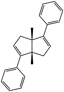 3a,6a-dimethyl-3,6-diphenyl-1,3a,4,6a-tetrahydropentalene Structure