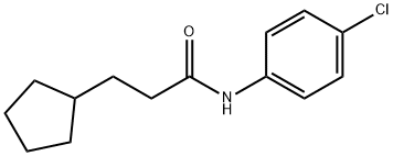 N-(4-chlorophenyl)-3-cyclopentylpropanamide 구조식 이미지