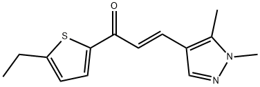 3-(1,5-dimethyl-1H-pyrazol-4-yl)-1-(5-ethyl-2-thienyl)-2-propen-1-one Structure