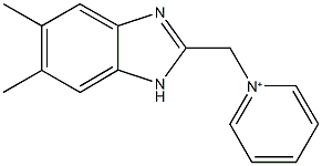 1-[(5,6-dimethyl-1H-benzimidazol-2-yl)methyl]pyridinium Structure