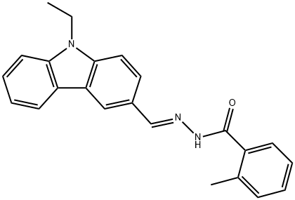 N'-[(9-ethyl-9H-carbazol-3-yl)methylene]-2-methylbenzohydrazide 구조식 이미지