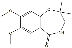 7,8-dimethoxy-2,2-dimethyl-3,4-dihydro-1,4-benzoxazepin-5(2H)-one Structure