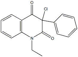 3-chloro-1-ethyl-3-phenyl-2,4(1H,3H)-quinolinedione Structure