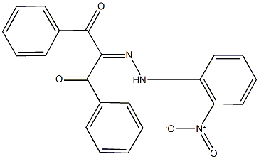 1,3-diphenyl-1,2,3-propanetrione 2-({2-nitrophenyl}hydrazone) Structure