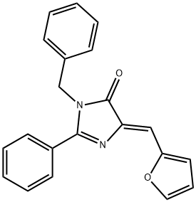 3-benzyl-5-(2-furylmethylene)-2-phenyl-3,5-dihydro-4H-imidazol-4-one Structure