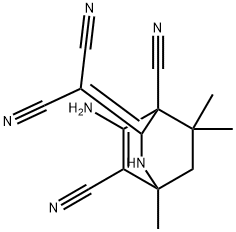 5-amino-3-(dicyanomethylene)-1,8,8-trimethyl-2-azabicyclo[2.2.2]oct-5-ene-4,6-dicarbonitrile 구조식 이미지