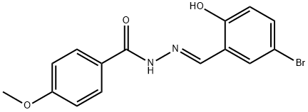 N'-(5-bromo-2-hydroxybenzylidene)-4-methoxybenzohydrazide 구조식 이미지