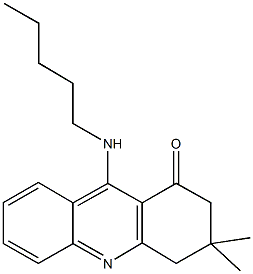 3,3-dimethyl-9-(pentylamino)-3,4-dihydro-1(2H)-acridinone Structure