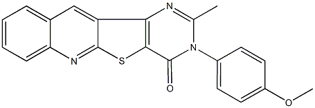 3-(4-methoxyphenyl)-2-methylpyrimido[4',5':4,5]thieno[2,3-b]quinolin-4(3H)-one 구조식 이미지