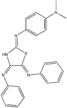 N-[4,5-bis(phenylimino)-1,3-thiazolidin-2-ylidene]-N-[4-(dimethylamino)phenyl]amine Structure