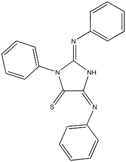 3-phenyl-2,5-bis(phenylimino)-4-imidazolidinethione 구조식 이미지