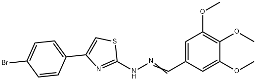 3,4,5-trimethoxybenzaldehyde [4-(4-bromophenyl)-1,3-thiazol-2-yl]hydrazone Structure