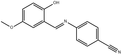 4-[(2-hydroxy-5-methoxybenzylidene)amino]benzonitrile 구조식 이미지