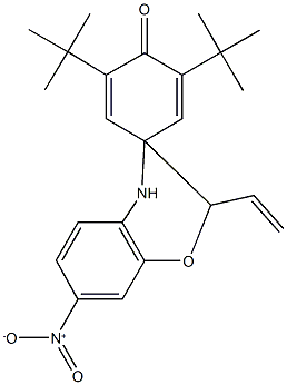 2',6'-ditert-butyl-7-nitro-2-vinyl-3,4-dihydrospiro[2H-1,4-benzoxazine-3,4'-[2,5]cyclohexadien]-1'-one 구조식 이미지