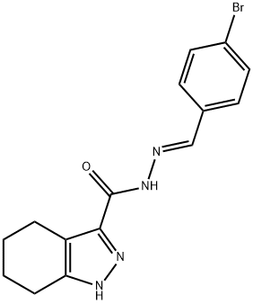 N'-(4-bromobenzylidene)-4,5,6,7-tetrahydro-1H-indazole-3-carbohydrazide Structure