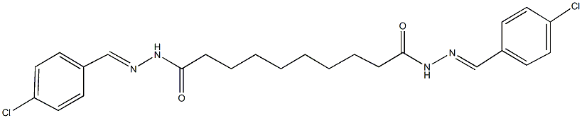 N'~1~,N'~10~-bis(4-chlorobenzylidene)decanedihydrazide Structure