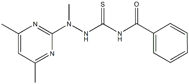 N-{[2-(4,6-dimethyl-2-pyrimidinyl)-2-methylhydrazino]carbothioyl}benzamide Structure