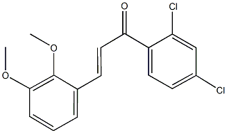 1-(2,4-dichlorophenyl)-3-(2,3-dimethoxyphenyl)-2-propen-1-one 구조식 이미지