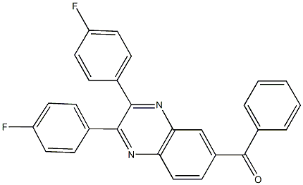 [2,3-bis(4-fluorophenyl)-6-quinoxalinyl](phenyl)methanone Structure