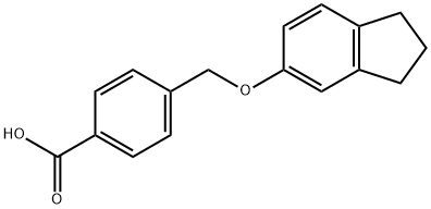 4-[(2,3-dihydro-1H-inden-5-yloxy)methyl]benzoic acid Structure