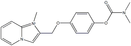 4-[(1-methylimidazo[1,2-a]pyridin-1-ium-2-yl)methoxy]phenyl dimethylcarbamate Structure