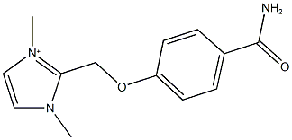 2-{[4-(aminocarbonyl)phenoxy]methyl}-1,3-dimethyl-1H-imidazol-3-ium Structure