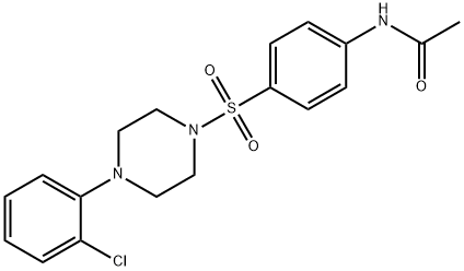 N-(4-{[4-(2-chlorophenyl)-1-piperazinyl]sulfonyl}phenyl)acetamide Structure