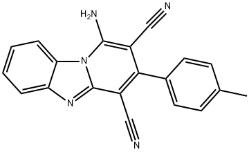 1-amino-3-(4-methylphenyl)pyrido[1,2-a]benzimidazole-2,4-dicarbonitrile Structure