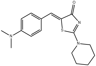 5-[4-(dimethylamino)benzylidene]-2-(1-piperidinyl)-1,3-thiazol-4(5H)-one Structure