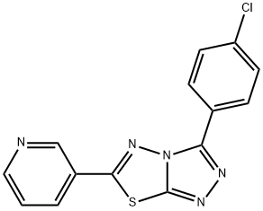 3-(4-chlorophenyl)-6-(3-pyridinyl)[1,2,4]triazolo[3,4-b][1,3,4]thiadiazole Structure