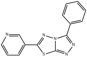 3-phenyl-6-(3-pyridinyl)[1,2,4]triazolo[3,4-b][1,3,4]thiadiazole 구조식 이미지