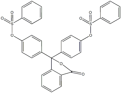 4-(3-oxo-1-{4-[(phenylsulfonyl)oxy]phenyl}-1,3-dihydro-2-benzofuran-1-yl)phenyl benzenesulfonate 구조식 이미지