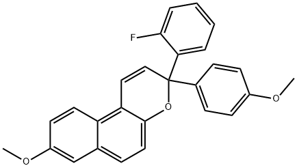 3-(2-fluorophenyl)-8-methoxy-3-(4-methoxyphenyl)-3H-benzo[f]chromene 구조식 이미지