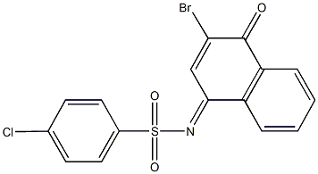 N-(3-bromo-4-oxo-1(4H)-naphthalenylidene)-4-chlorobenzenesulfonamide 구조식 이미지