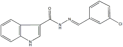 N'-(3-chlorobenzylidene)-1H-indole-3-carbohydrazide Structure