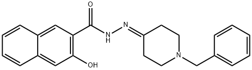 N'-(1-benzyl-4-piperidinylidene)-3-hydroxy-2-naphthohydrazide Structure