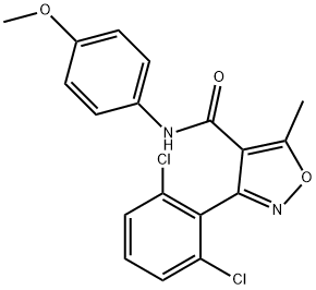 3-(2,6-dichlorophenyl)-N-(4-methoxyphenyl)-5-methylisoxazole-4-carboxamide Structure