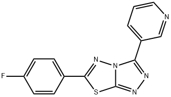 6-(4-fluorophenyl)-3-(3-pyridinyl)[1,2,4]triazolo[3,4-b][1,3,4]thiadiazole 구조식 이미지