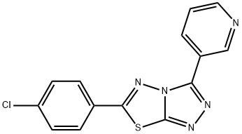 6-(4-chlorophenyl)-3-(3-pyridinyl)[1,2,4]triazolo[3,4-b][1,3,4]thiadiazole 구조식 이미지