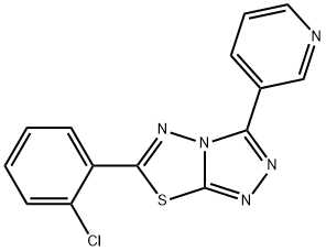 6-(2-chlorophenyl)-3-(3-pyridinyl)[1,2,4]triazolo[3,4-b][1,3,4]thiadiazole 구조식 이미지