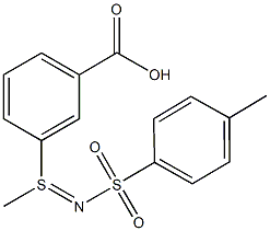 3-{methyl[(4-methylphenyl)sulfonyl]sulfinimidoyl}benzoic acid 구조식 이미지