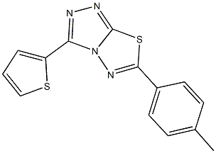 6-(4-methylphenyl)-3-(2-thienyl)[1,2,4]triazolo[3,4-b][1,3,4]thiadiazole Structure