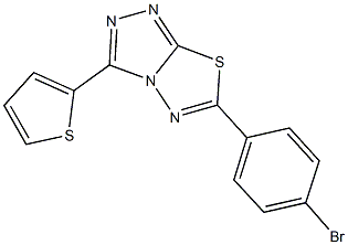 6-(4-bromophenyl)-3-(2-thienyl)[1,2,4]triazolo[3,4-b][1,3,4]thiadiazole 구조식 이미지
